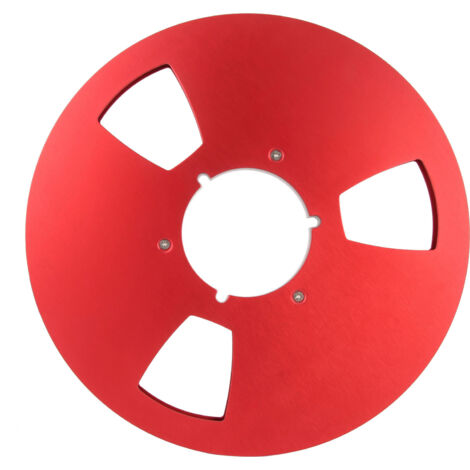 Bobine de ruban magnétique 10 pouces 1/4 pouce, 3 trous de résistance au vent, pour enregistrement, couleur rouge