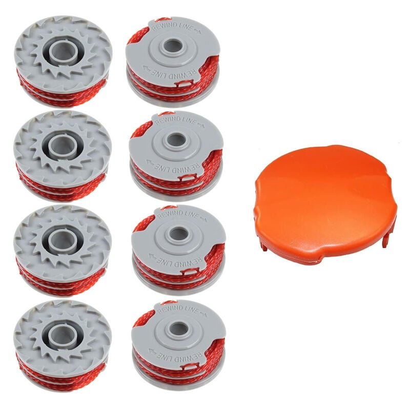 Grass-Cutting Head Spool Trimmer Spool, 8Pcs Grass Trimmer Premium Double Autofeed Spool Line Lawn Mower Replacement Part for Flymo FLY021 Trimmer (8