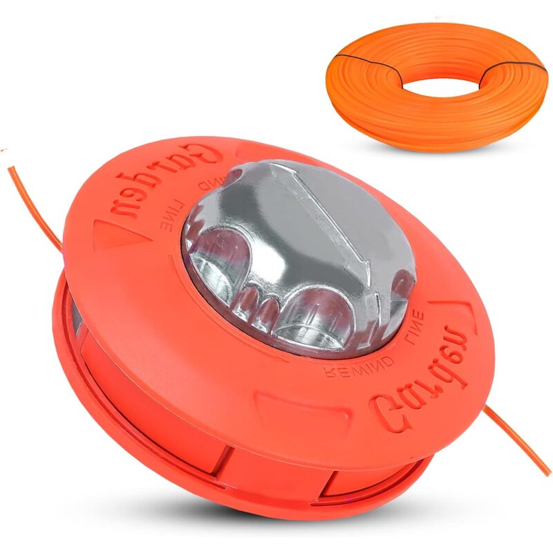 Bobine de tête de tondeuse universelle M10 x 1,25 avec fil nylon 2,4 mm x 15 m