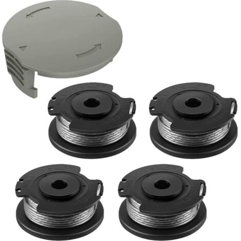 Bobine de tonte 1pcs Φ1.65mm 4.9m F016800569 Bobine de rechange en nylon + F016F05320 Couvercle de bobine pour coupe-bordures (1 bobines de fil, 1 couvercles de coupe-bordures)