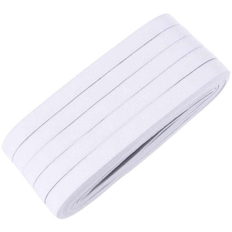 Bobine de tricot 1/2 pouce de large, extensible, très élastique, couture, tricot, bobine élastique épaisse (blanc)