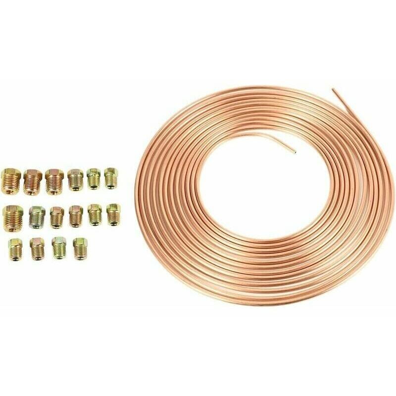Bobine de tuyau de frein 7,62 m - En cuivre et nickel - Avec un diamètre extérieur de 3/16', tuyau anti-rouille Dpzo