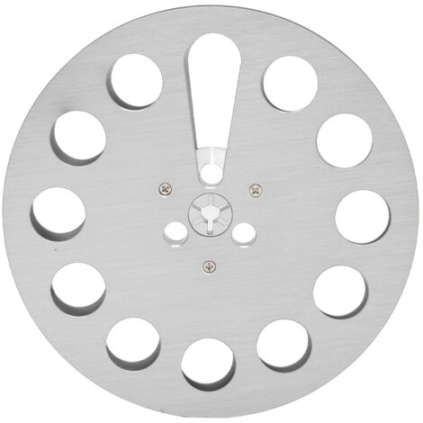 Bobine d'enroulement aluminium 7 pouces 1/4 pour machine d'enregistrement, 11 trous universel, argenté