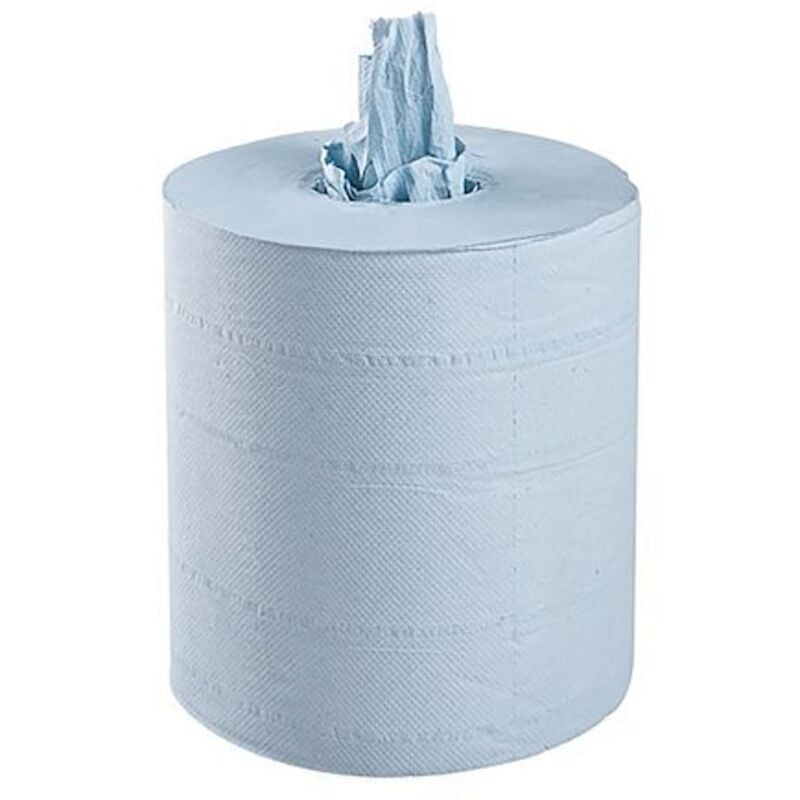 Lucart - Bobine d'essuyage à dévidage central bleue - colis de 6