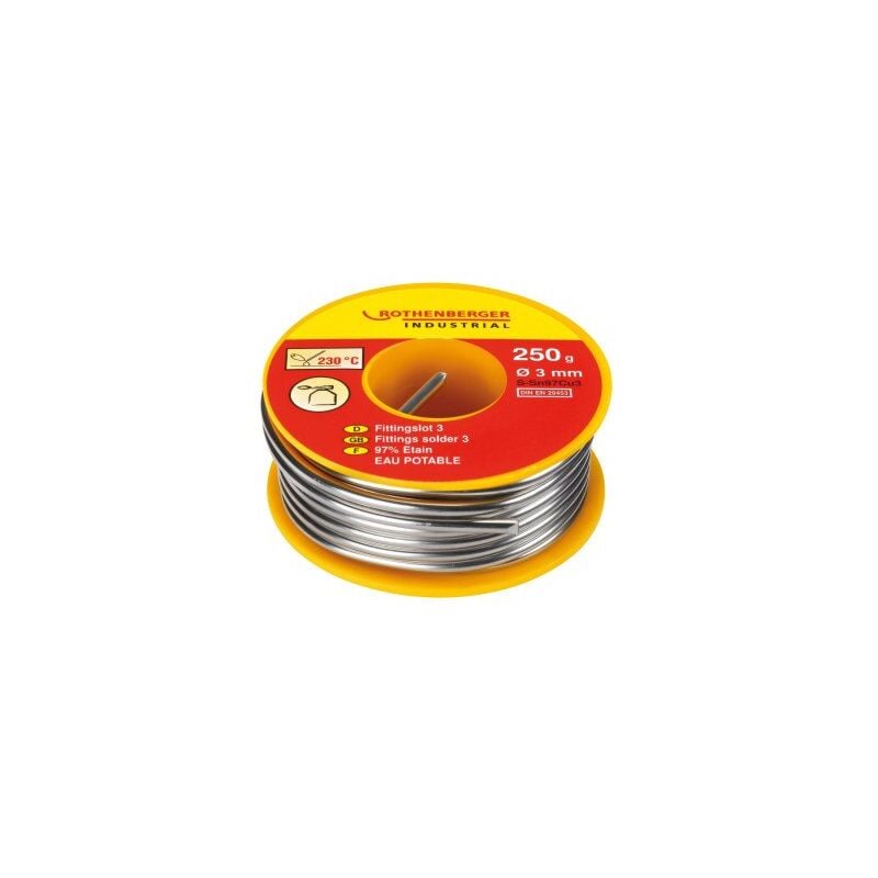 Bobine d'étain 97% eau potable Ø 3 mm 250g ROTHENBERGER