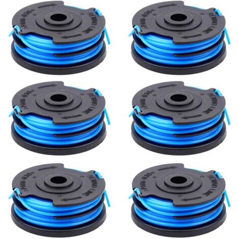 Bobine di ricambio compatibili con diametro 1,65 mm per decespugliatore 24 V G24LT25 G24LT G24LT28 G24LT30M Serie 4,8 m di filo per bobina, 1,65 mm, 6 pezzi