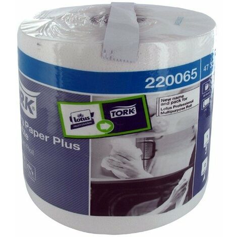Bobine essuie-mains ouate blanche