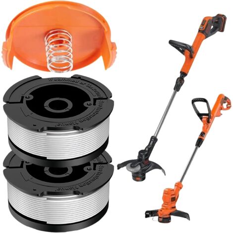 Bobine Fil Coupe Bordure Compatible avec Black et Decker,Bobine Nylon Pièces de Rechange Black,Couvercle Bobine,Ligne Bobines pour Coupe-Bordures -