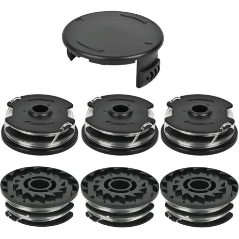 Bobine Fil Coupe Bordure pour Parkside Rotofil, 6 Bobines et 1 Couvercle, Fil Débroussailleuse