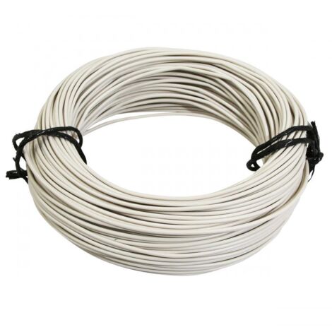 Bobine fil électrique blanc multibrin 9/10 0.75mm² x 50m faisceau