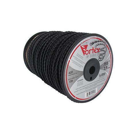 Bobine fil nylon 128 m – Diamètre 3,90 mm – Pour débroussailleuse – Coupe nette et précise