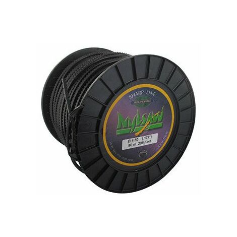 Bobine fil nylon cranté NYLSAW - 4,50 mm x 90m - qualité professionnelle - fabrication française
