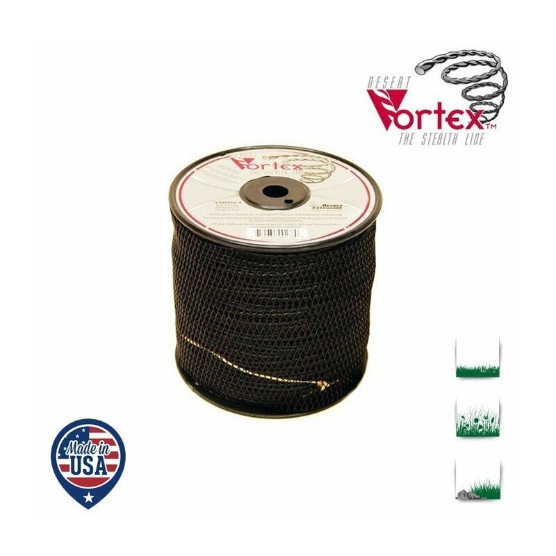Bobine fil nylon hélicoïdal copolymère VORTEX - 2,40 mm x 208m - qualité professionnelle - fabrication américaine