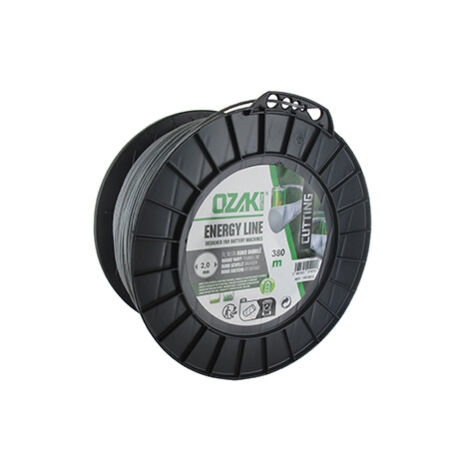 Bobine Fil Nylon Ondulé Rond Ozaki Energy Line. Breveté, Pour Optimisation Autonomie Des équipements à Batterie - Longueur: 380