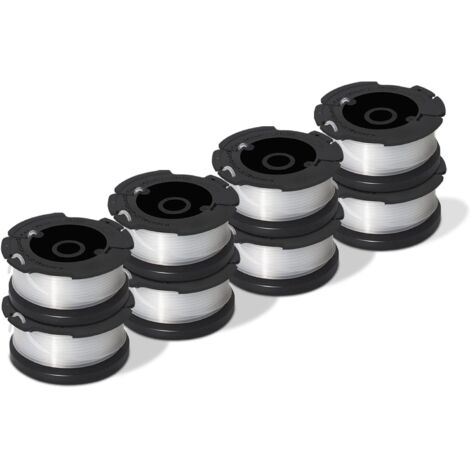 Bobine Fil Nylon pour Coupe-Bordure Black+Decker - Compatible A6481, A6485, AF-100, ST5530, GLC3630 - Lot de 6 Bobines