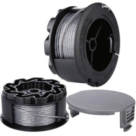 Bobine Fil pour BOSCH UniversalGrassCut Coupe Bordure 18 18-26 18-260 F016800570 avec Couverture (2 pièces)..DEBUNS