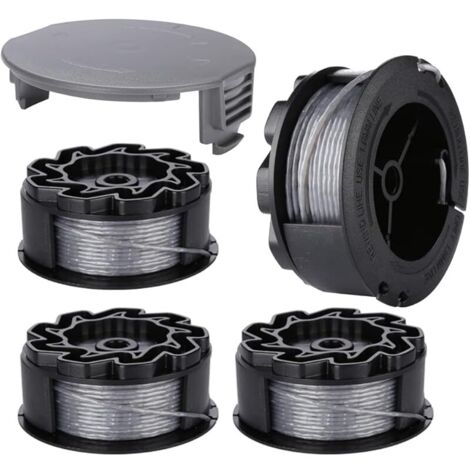 Bobine Fil pour BOSCH UniversalGrassCut Coupe Bordure 18 18-26 18-260 F016800570 avec Couverture (4 pièces)