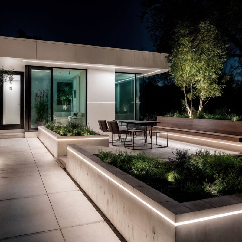 Ledkia - Bobine Gaine Néon led Flexible Dimmable 7.5W/m 220V ac 120 LED/m 50m Semi-circulaire 180° Blanc Neutre IP67 Coupe Tous les 100cm 4000K Blanc