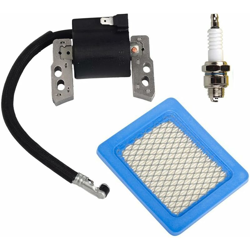 Bobine Ignition avec Filtre à air 491588 491588S pour Moteur Briggs & Stratton Compatible with 695711 802574 493237 796964 492416. - S-giant