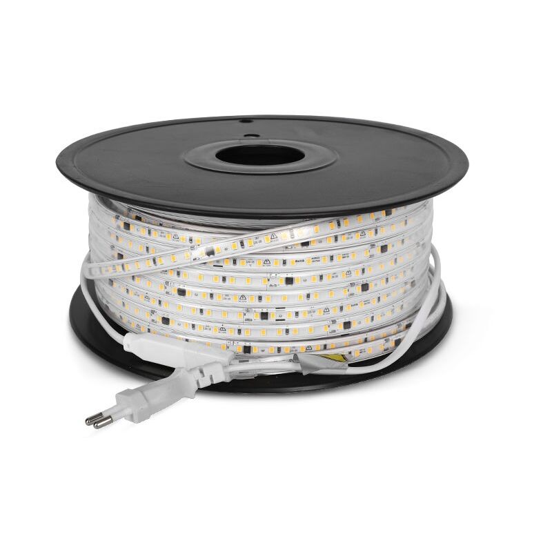 Bobine led 2835 8w/m 230V IP65 (au mètre) Miidex Lighting blanc-neutre-4000k
