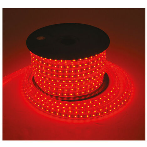 Bobine LED 5050 AC220-230V 8W/m AC220-230V 180° Étanche IP65 3m - Rouge
