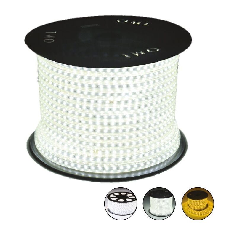 Bobine led 5050 7w/m 230V IP65 (au mètre) Miidex Lighting® blanc-neutre-4000k