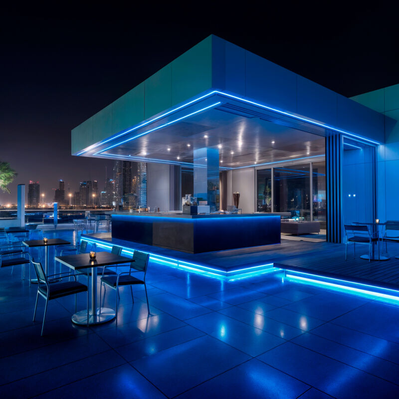 Ledkia - Bobine Néon led Flexible 360º Rond Dimmable 220V ac 120LED/m IP67 Bleue 50 Mètres sur Mesure Coupe Tous les 100cm Bleu