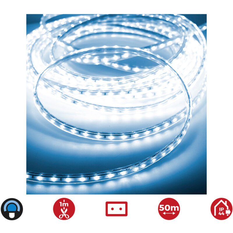 EDM - Ruban led 4,2W/m 60 LED/m 220V-240V IP44 50m - Bleu
