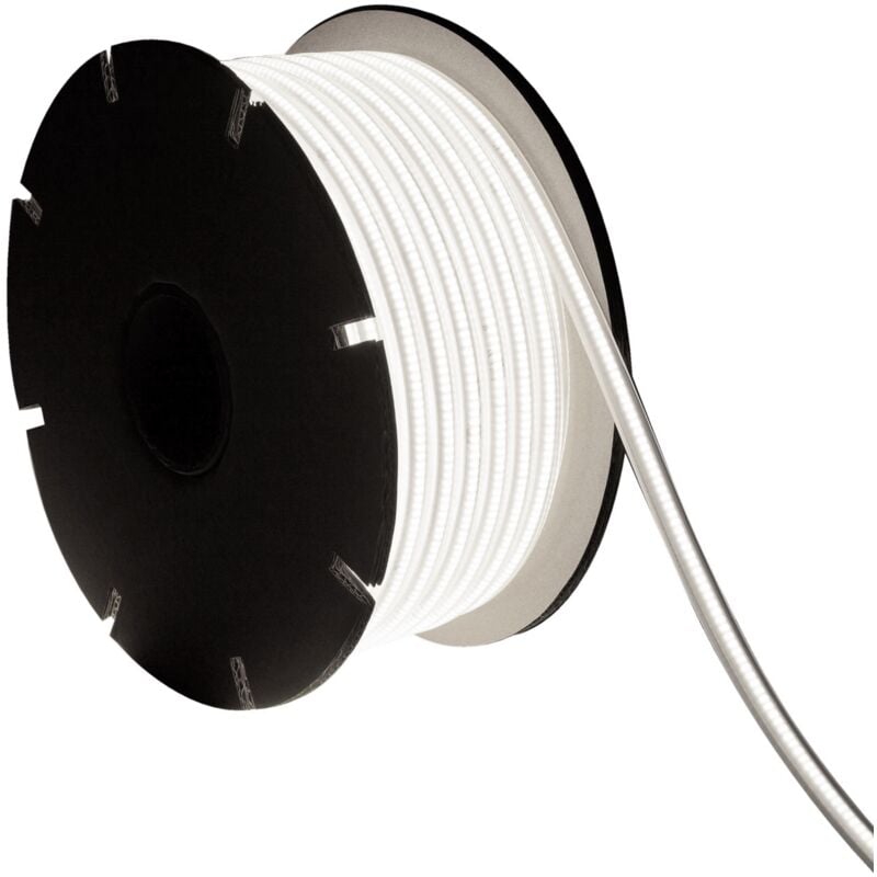 Bobine Ruban led Dimmable 220V cob 320 LED/m 720 lm/m CRI90 Coupe 50cm Largeur 12mm 50m IP65 6000K Blanc froid