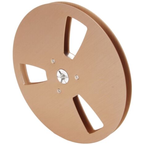 Bobine Universelle 1/4" 7" en Aluminium Doré pour Enregistreur avec 3 Trous Ouverts