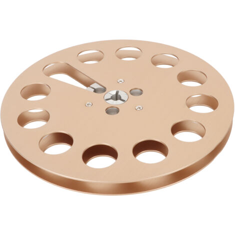 Bobine universelle en alliage d'aluminium doré 1/4" 7 pouces, 11 trous pour ruban magnétique ou bande sonore
