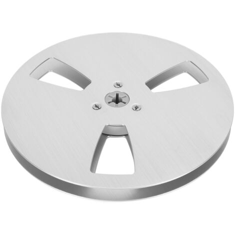 Bobine Vide 1/4 7 Pouces 3 Trous en Alliage d'Aluminium pour Machine à Ouverture Universelle Bobine de Récupération Argentée
