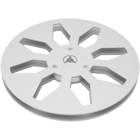 Bobine vide 1/4 de pouce en alliage d'aluminium, 7 pouces, 8 trous, pour machine universelle, argentée