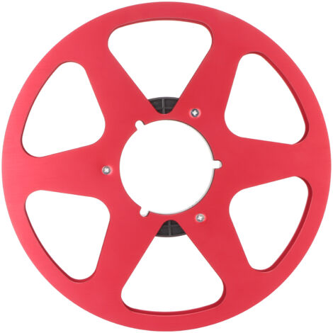 Bobine Vide 1/4 Pouce 10,5" Alliage Aluminium 6 Trous Universelle pour Machine REVOX Studer Red