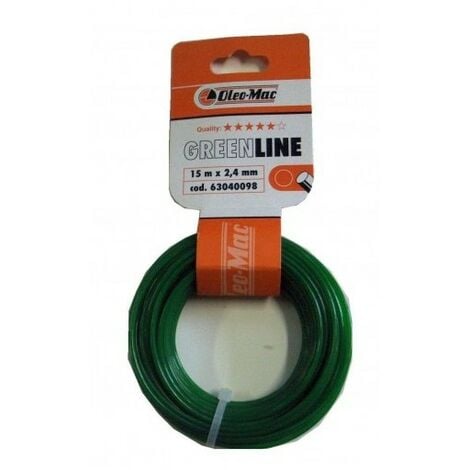 OLEO MAC FIL24X15 - Bobineau de Fil Nylon rond D. 2,4mm x 15m