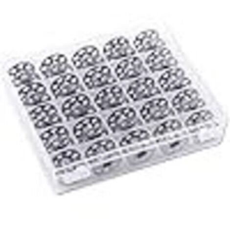Bobines métalliques 0115367000 Compatible avec/Remplacement pour Marque BERNINA 330,350,350PE,380,530,550QE,B215 (0115367000 25PCS with Plastic Box)