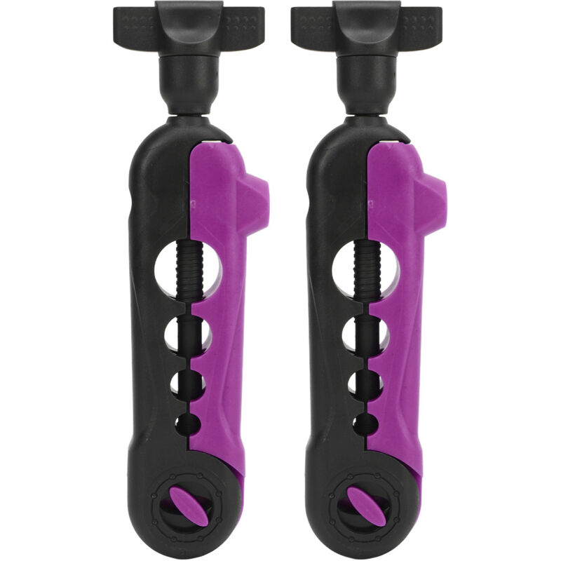 Bobineuse de Ligne de Pêche Portable Réglable - Machine à Embobiner Mini Bobine Noir Violet - 2 Pièces Accessoires Pêche