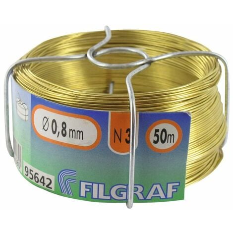 Bobinot en laiton - Filgraf - L. 50 m - Ø 0,8 mm