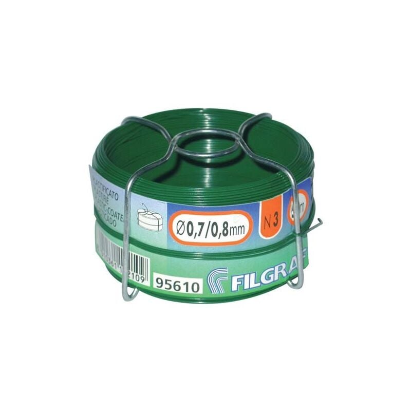 FILGRAF - Fil attache - plastifié vert - 0.7 mm - bobine 50 m