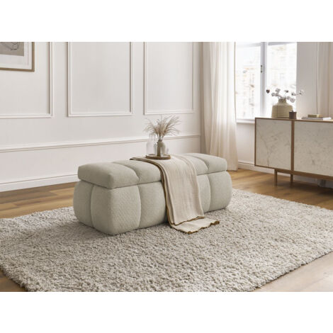 BOBOCHIC - Bout de lit DENALI tissu bouclette   Beige