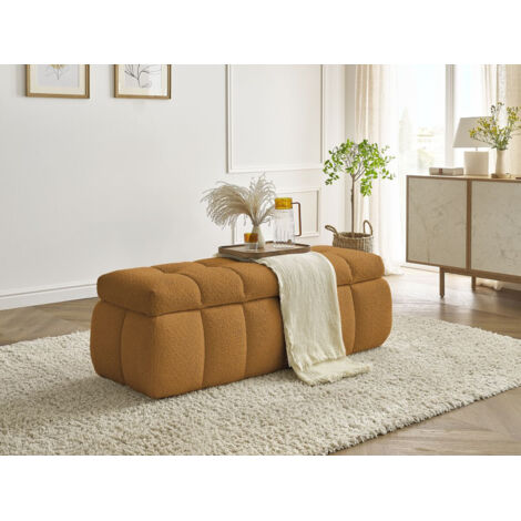 BOBOCHIC - Bout de lit MONT-BLANC tissu bouclette   Jaune