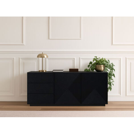 BOBOCHIC - Buffet 2 portes 167 cm ALICE   Noir