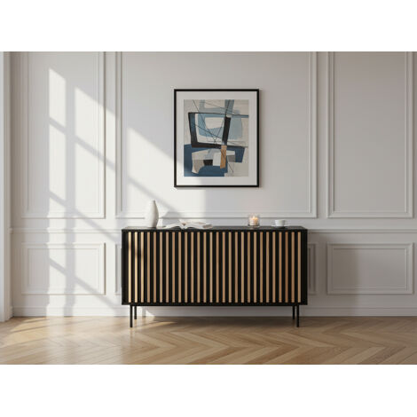 BOBOCHIC - Buffet 3 portes 150 cm CORNEILLE tasseaux pin massif