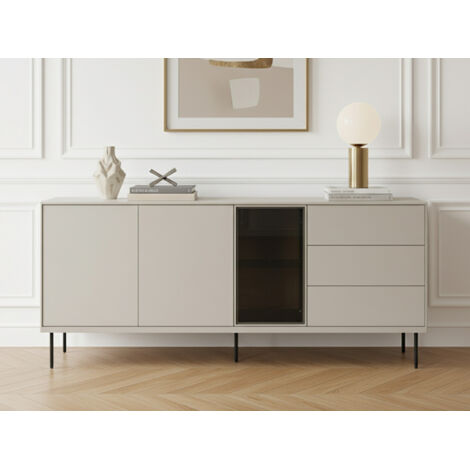BOBOCHIC - Buffet 3 portes 3 tiroirs 194 cm ESPERA avec LEDS