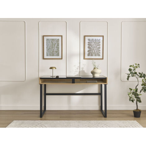 BOBOCHIC - Bureau avec niche THEMYS placage chêne massif