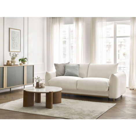 BOBOCHIC - Canapé droit convertible ERNEST ouverture express  140x190 Beige