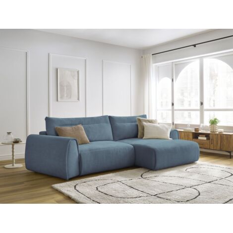 BOBOCHIC - Canapé droit fixe 3 places CLOUD   Jaune