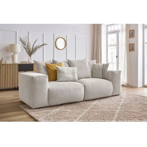 BOBOCHIC - Canapé droit fixe modulable VOLTAIRE Beige