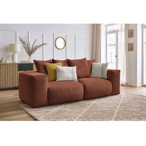 BOBOCHIC - Canapé droit fixe modulable VOLTAIRE   Orange