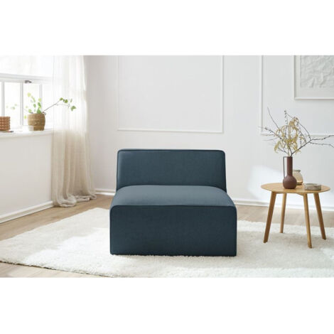 BOBOCHIC - Chauffeuse 1 place pour canapé modulable MEGEVE tissu chiné   Bleu foncé